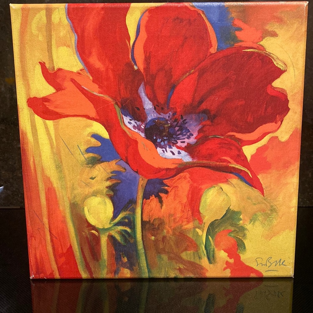 EUC Vintage Oil on Canvas Painting. Signed, Size 12 x 12